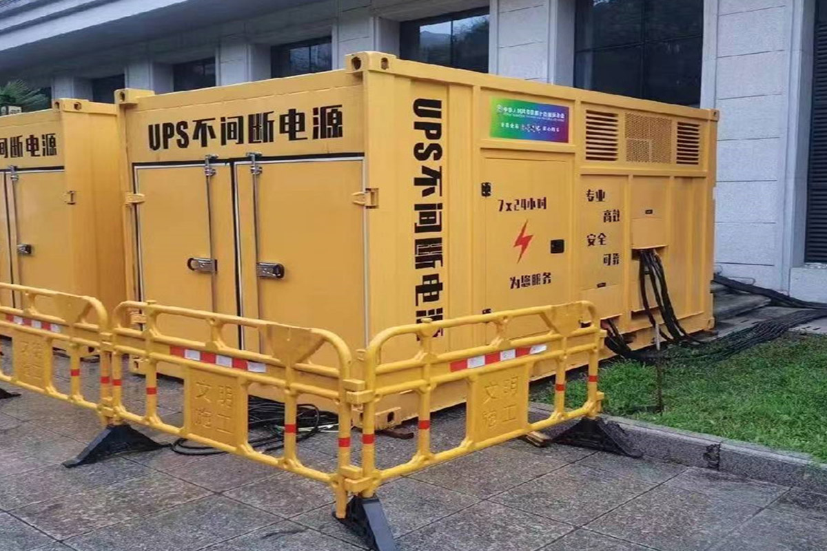 黑河发电机租赁施工现场