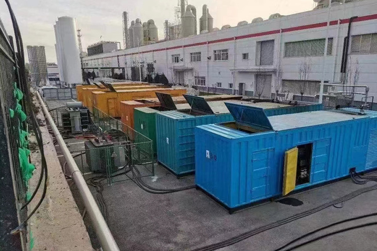 黑河发电机租赁施工现场